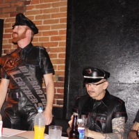 Central Canada LeatherSIR / Leatherboy / Community Bootblack 2014 Contest (photo: JJ Deogracious for leatherati.com)